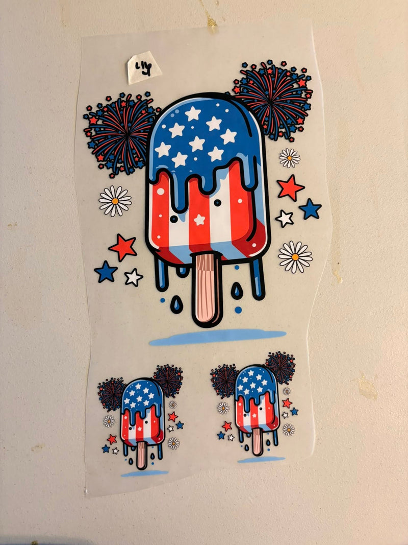 4th of July Popsicle DTF Transfer