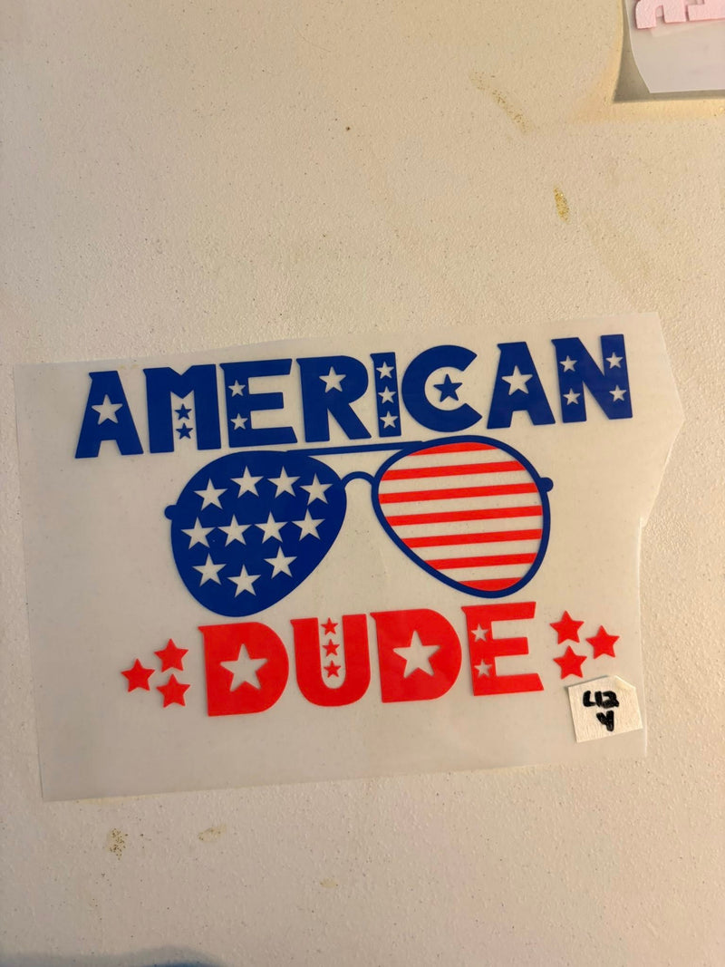 American Dude Flag Aviators DTF Transfer