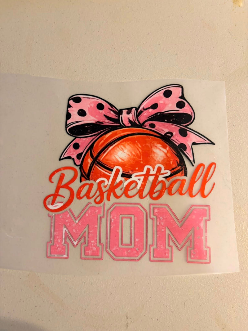 Basketball Mom Pink Bow DTF Transfer